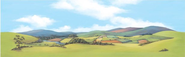 SK13 Peco Scene Large Background - Mountainous Landscape