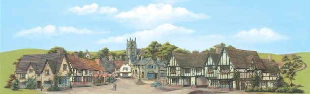 SK16 Peco Scene Large Background - Town