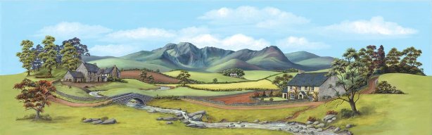 SK24 Peco Scene Large Background - Country with River