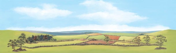 SK32 Peco Scenic Background - Country Landscape Medium