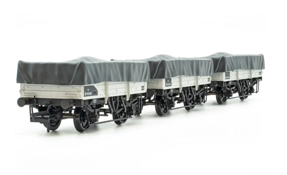 ACC3080 Accurascale 13 Ton Clay Wagon Triple Pack - Flat Hood