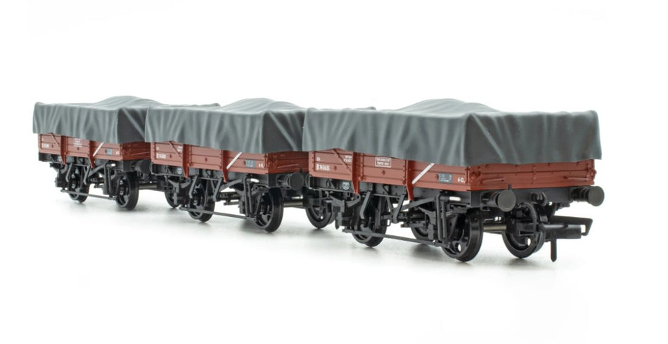 ACC3081 Accurascale 13 Ton Clay Wagon Triple Pack Flat Hood