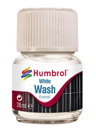 AV0202 # Humbrol 28ml Enamel Wash - White