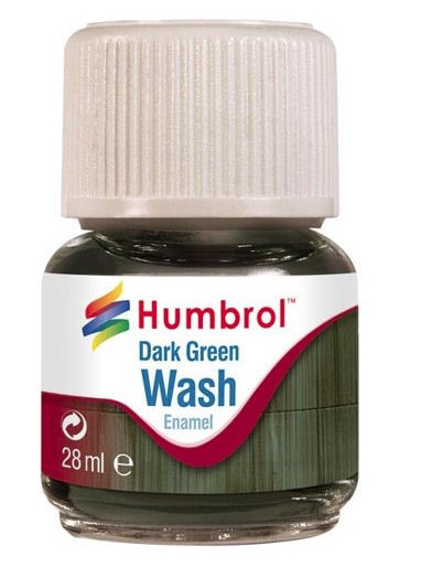 AV0203 # Humbrol 28ml Enamel Wash - Dark Green