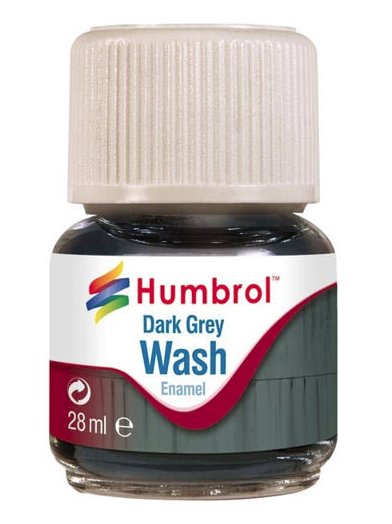 AV0204 # Humbrol 28ml Enamel Wash - Dark Grey