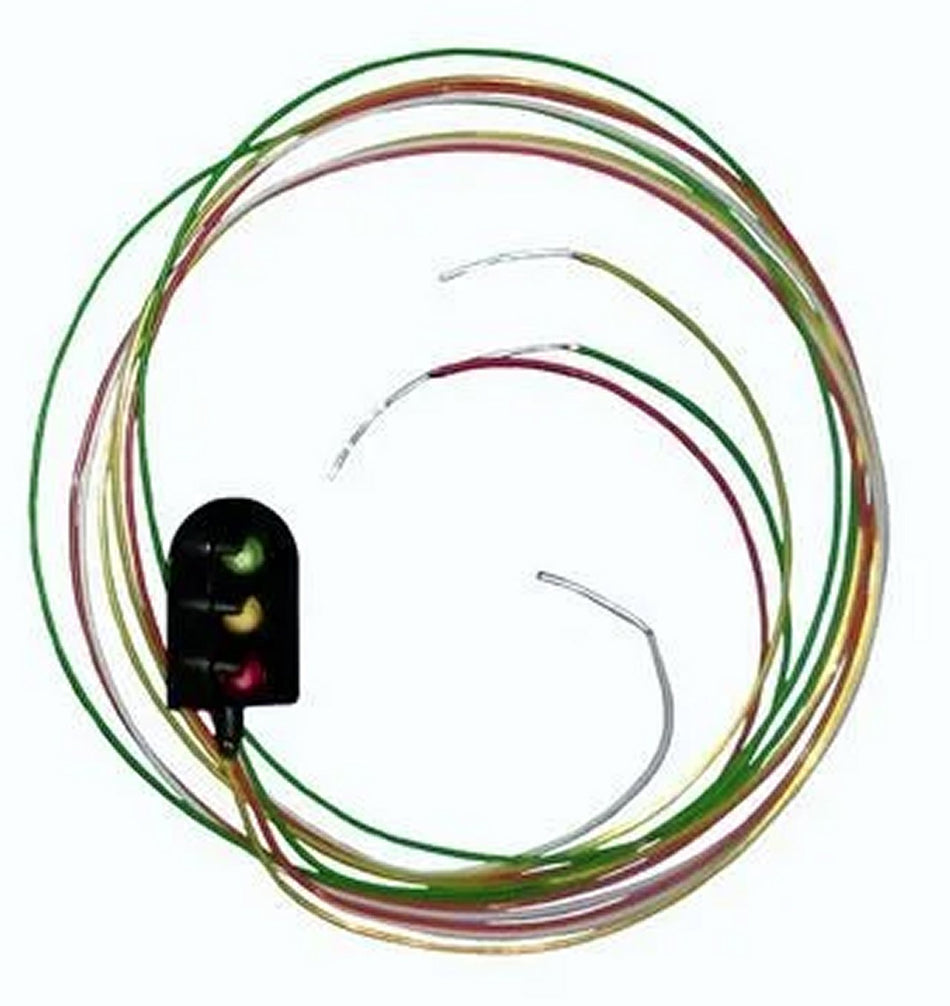 BH04 Berko 3 aspect round signal head (R/Y/G) long wires