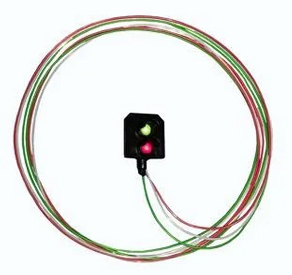 BH06 Eckon 2 aspect square signal head (R/G) long wires
