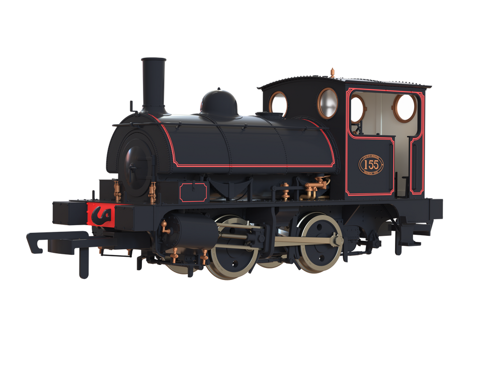 C1020S Clark Railworks L&Y Class 21 Pug No.155 L&Y Lined Black