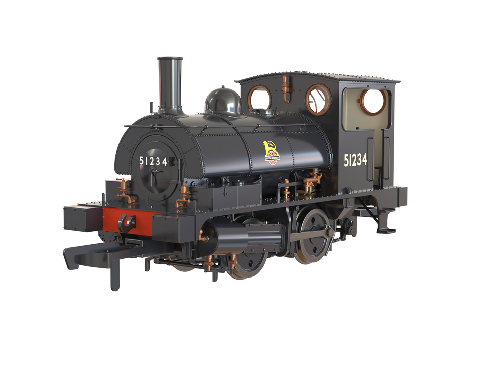 C1025S Clark Railworks L&Y Class 21 Pug No.51234 BR Black Early