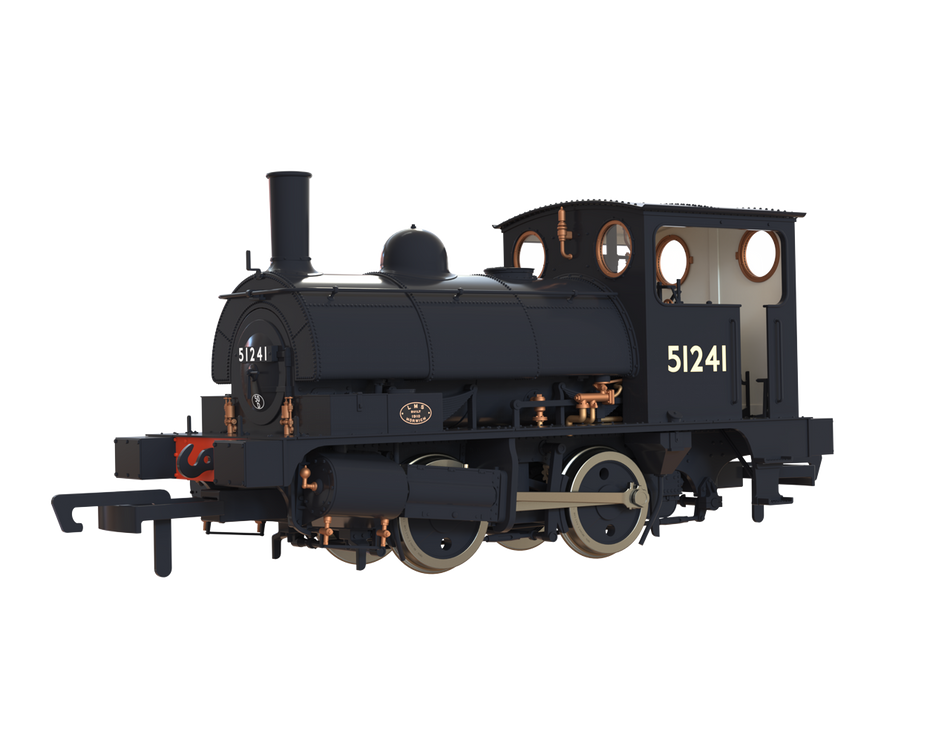 C1026 Clark Railworks L&Y Class 21 Pug No.51241 BR Plain Black