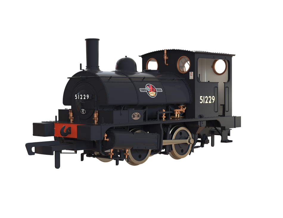 C1027S Clark Railworks L&Y Class 21 Pug No.51229 BR Black Late