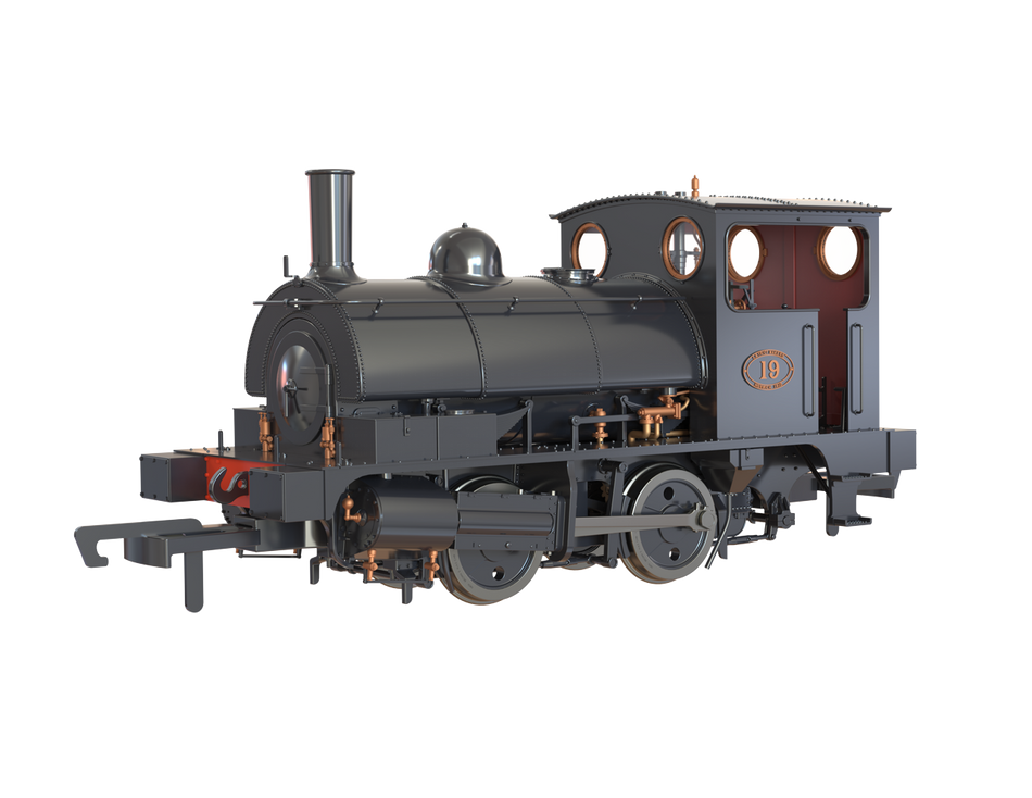 C1028 Clark Railworks L&Y Class 21 Pug No.19 L&Y Plain Black