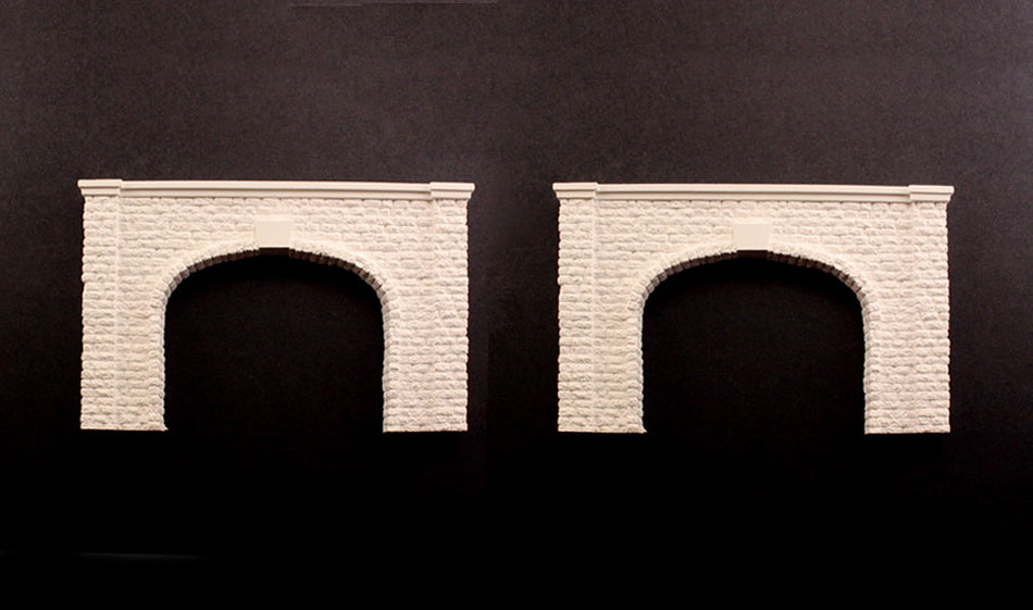 C1157 Woodland Scenics Tunnel Portals Double Track Cut Stone
