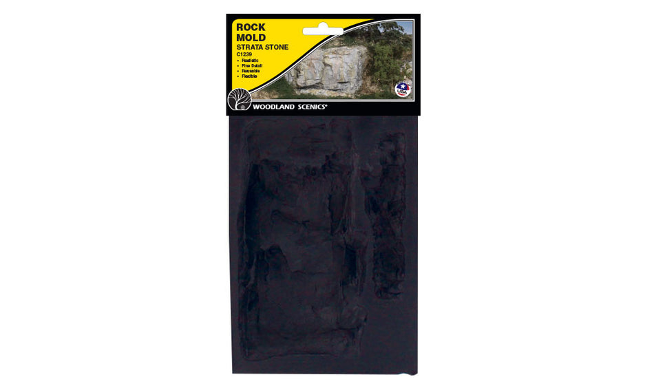 C1239 Woodland Scenics Strata Stone 5in.x 7in. Rock Moulds