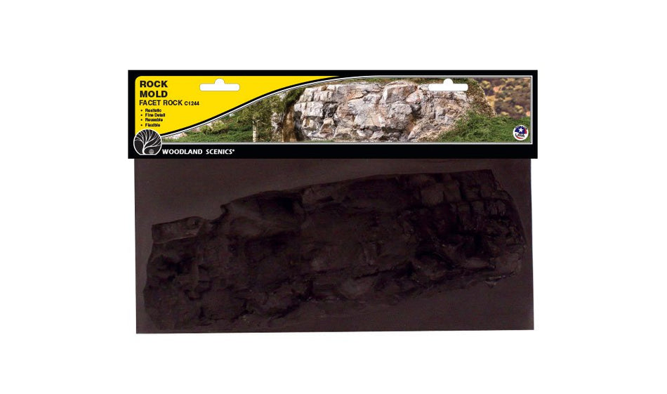 C1244 Woodland Scenics Facet Rock 10.5in.x 5in. Rock Moulds
