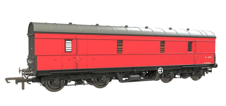 C2021 Clark Railworks LMS 42ft GUV number 37719 - BR Crimson (Pl