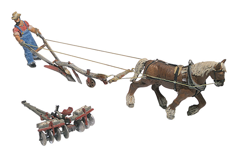 D210 Woodland Scenics Plough, Furrow, Horse and Man Set