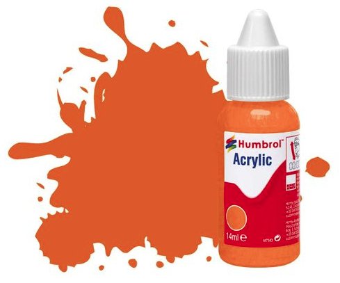 DB0018 Humbrol 14mls Acrylic No 18 Orange - Gloss