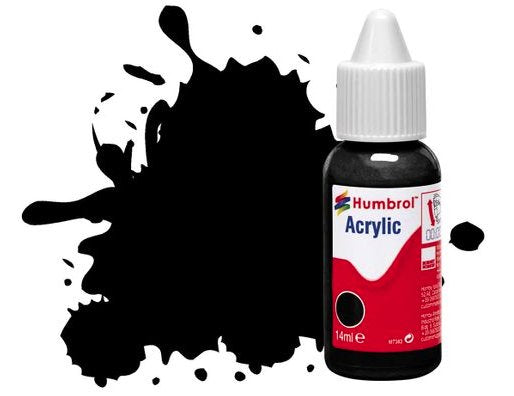 DB0021 Humbrol 14mls Acrylic No 21 Black - Gloss
