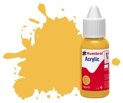 DB0024 Humbrol 14mls Acrylic No 24 Trainer Yellow - Matt