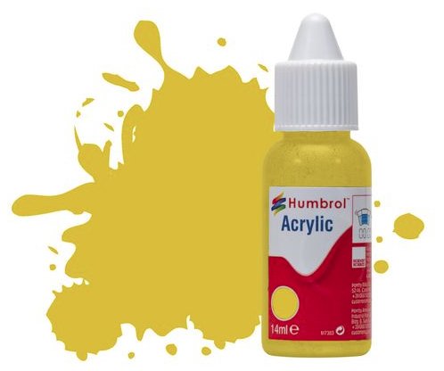 DB0081 Humbrol 14mls Acrylic No 81 Pale Yellow  Matt