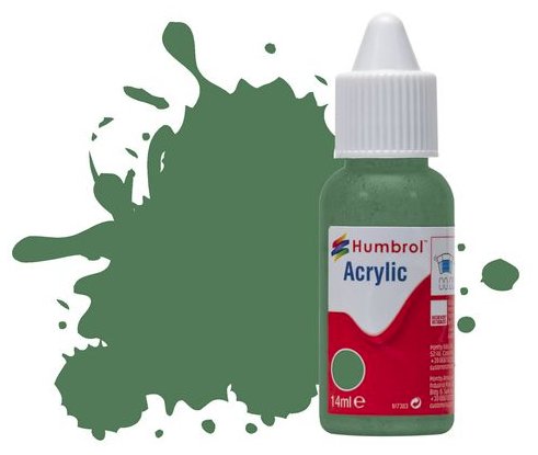 DB0101 Humbrol 14mls Acrylic No 101 Mid Green  Matt