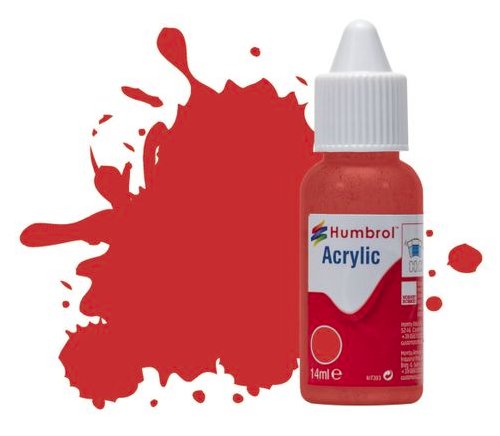 DB0132 Humbrol 14mls Acrylic No 132 Red Satin