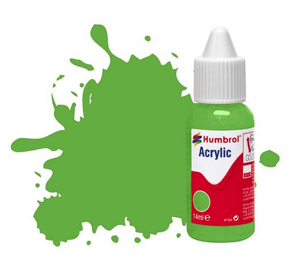 DB0208 Humbrol 14mls Acrylic 208 Fluor Signal Green Gloss