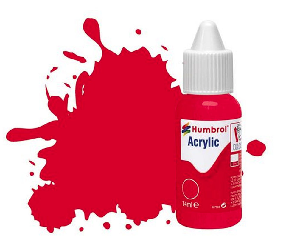 DB0209 Humbrol 14mls Acrylic No 209 Fire Orange - Gloss