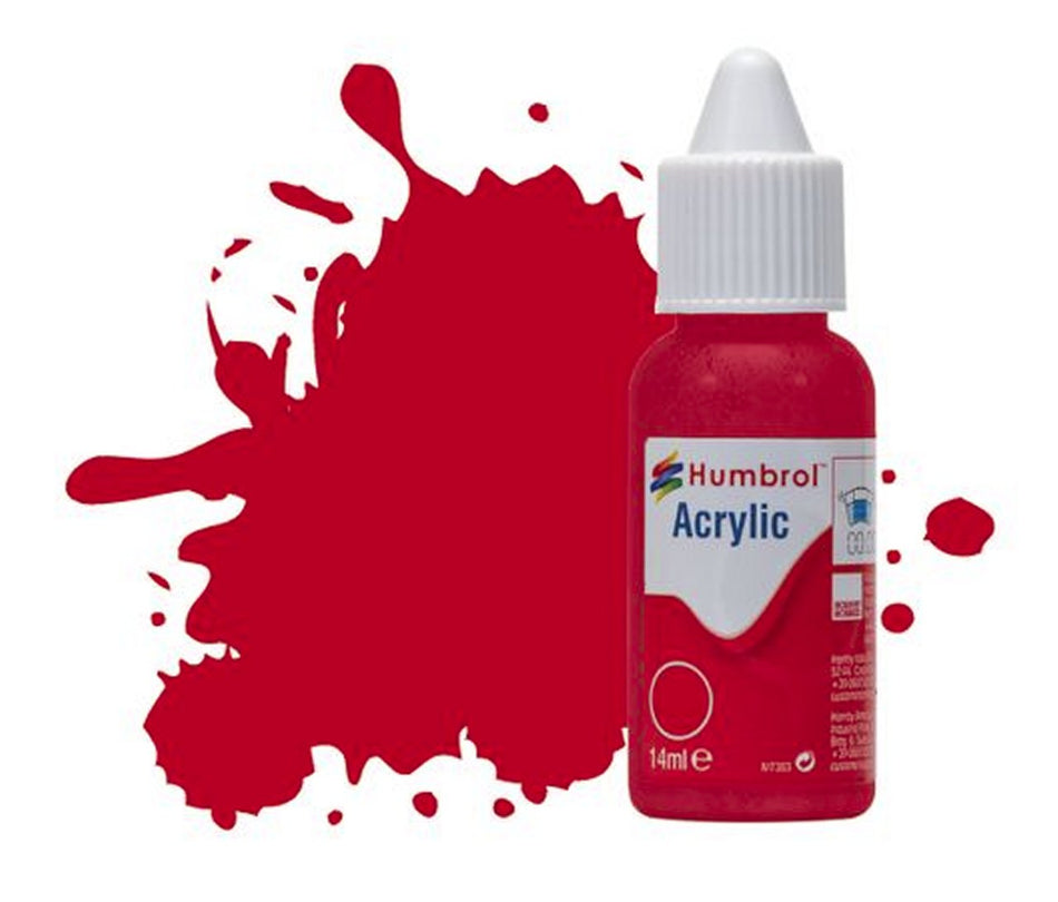 DB0220 Humbrol 14mls Acrylic No 220 Italian Red  Gloss