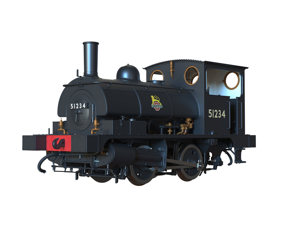 E1045 Clark Railworks L&Y Class 21 Pug No.51234 BR Black Early