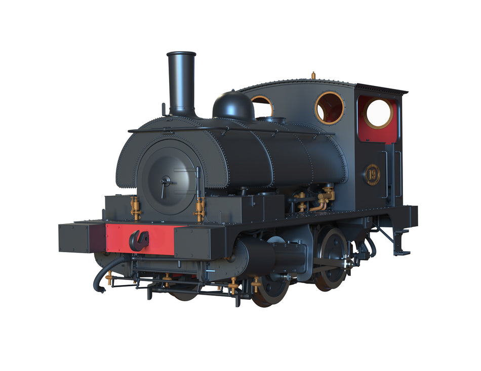 E1048 Clark Railworks L&Y Class 21 Pug No.19 L&Y Plain Black