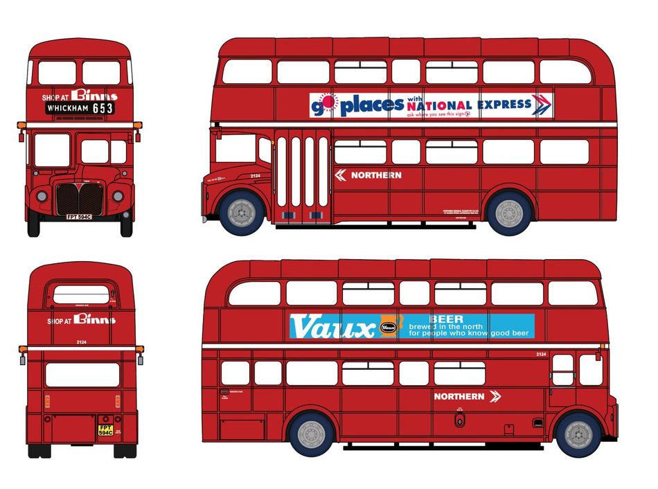 E42601 EFE Road AEC Routemaster Northern NBC FTP594C (2124) Serv