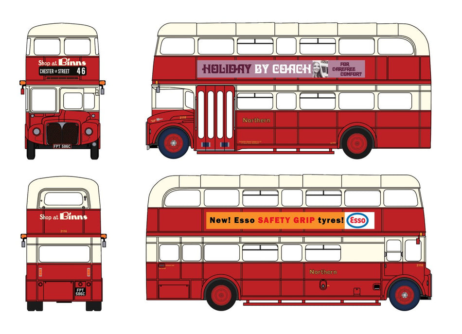 E42603 EFE Road AEC Routemaster Northern FTP586C (2116) Service