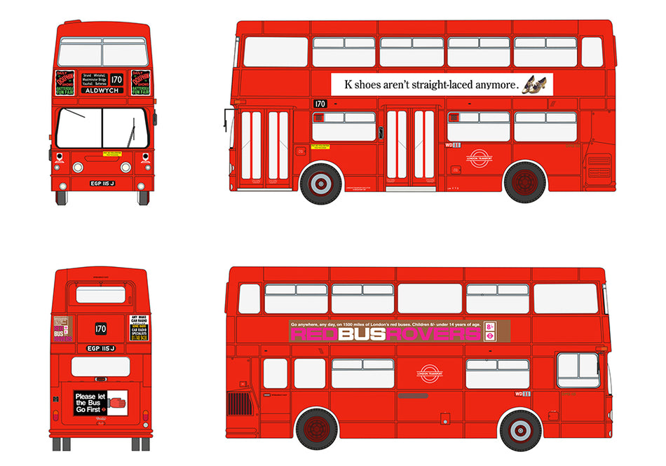 E43001 EFE Road Daimler Fleetline DMS115 London Transport