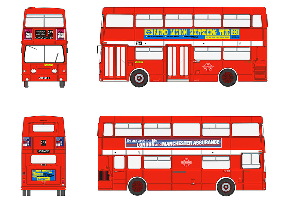 E43002 EFE Road Daimler Fleetline DMS146 London Transport