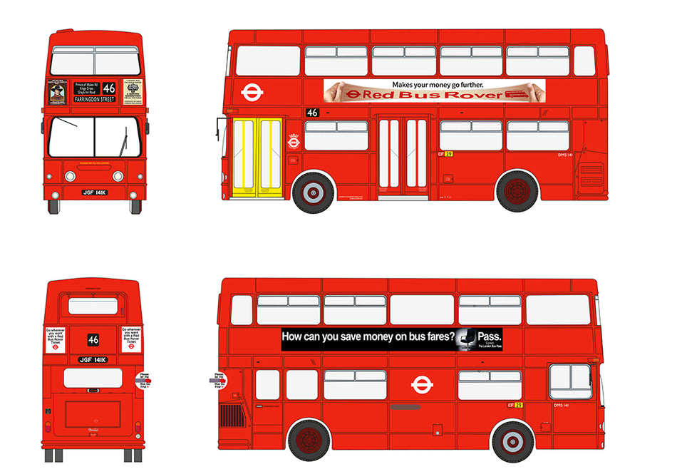 E43003 EFE Road Daimler Fleetline DMS141 London Transport