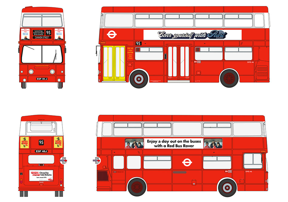 E43004 EFE Road Daimler Fleetline DMS46 London Transport Route 9