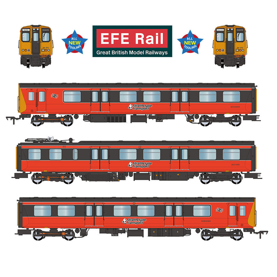 E81010 EFE Rail Class 314 3-Car EMU 314202 BR Strathclyde PTE Or