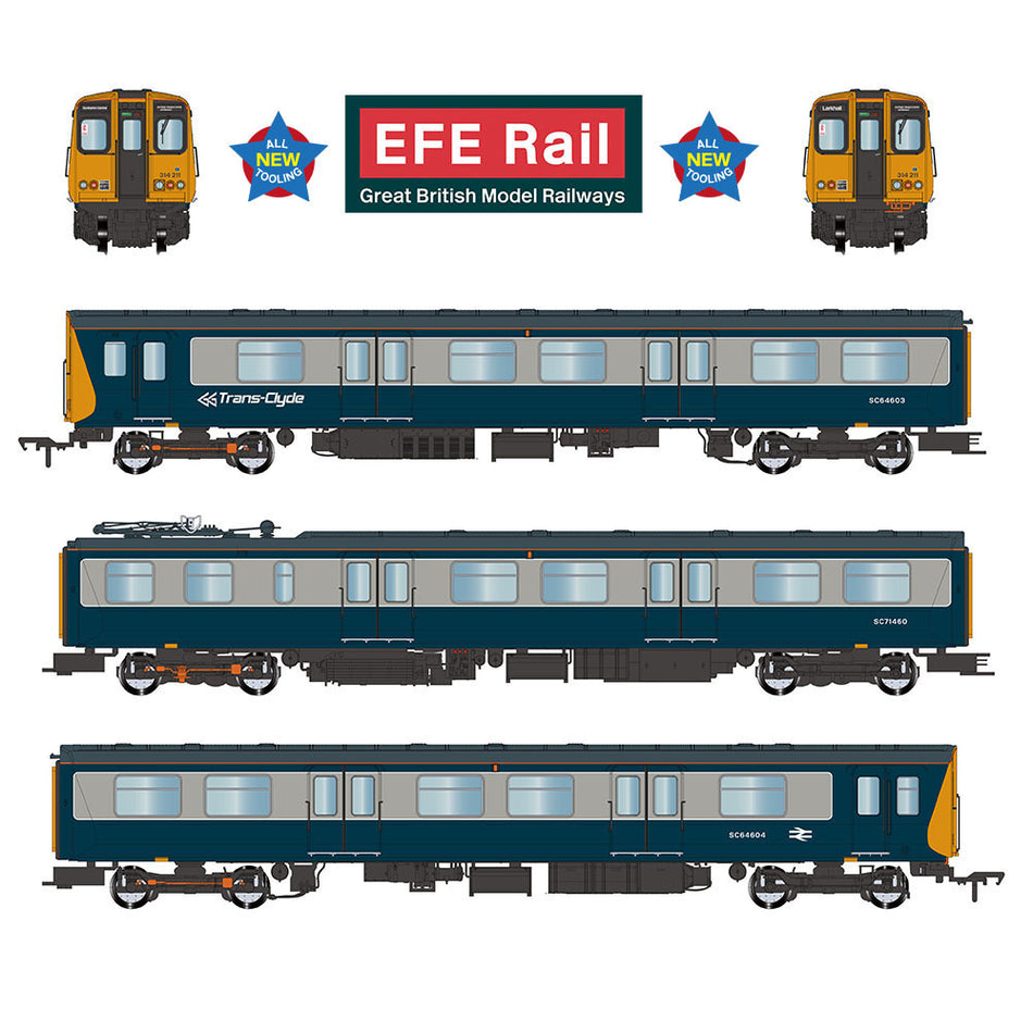 E81013 EFE Rail Class 314 3-Car EMU 314211 BR Blue & Grey 'Trans