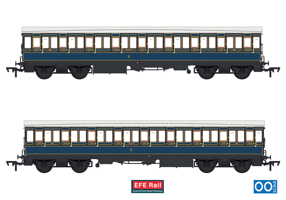 E86036 EFE Rail 54ft non-Corridor Third S&DJR Lined Blue