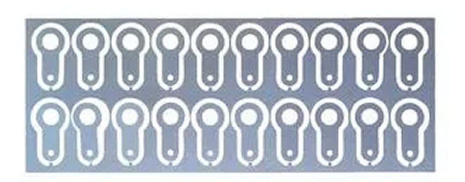 EET Eckon 8BA Nickel Silver tags for Lectralok switches
