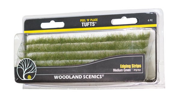 FS781 Woodland Scenics Medium Green Edging Strips
