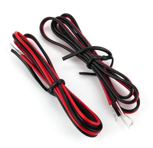 GM08RB Gaugemaster Red Black Twinned Wire 50cm x 2