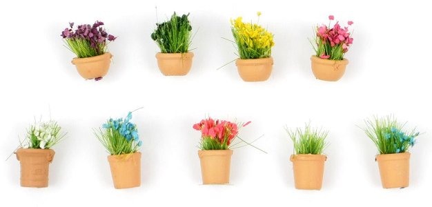 GM1644 GM107 Gaugemaster Flowers in Pots Set 2 (9)