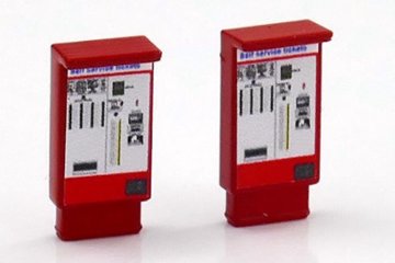 GMKD91 Kestrel Modern Train Ticket Machines 2pcs (Pre-Built)