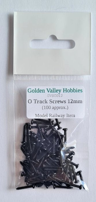 GVSCO12 Golden Valley Hobbies Track Screws O Gauge 12mm x 100