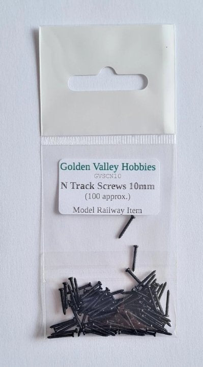 GVSCN10 Golden Valley Hobbies Track Screws N Gauge 10mm x 100