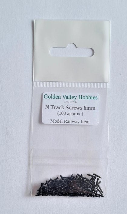 GVSCN6 Golden Valley Hobbies Track Screws N Gauge 6mm x 100