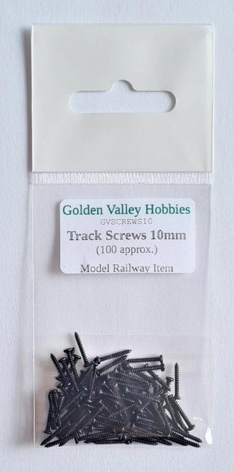 GVSCREWS10 Golden Valley Hobbies Track Screws OO Gauge 10mm